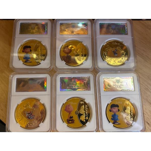 sAabbed 6 coin set of the snoopy collection 