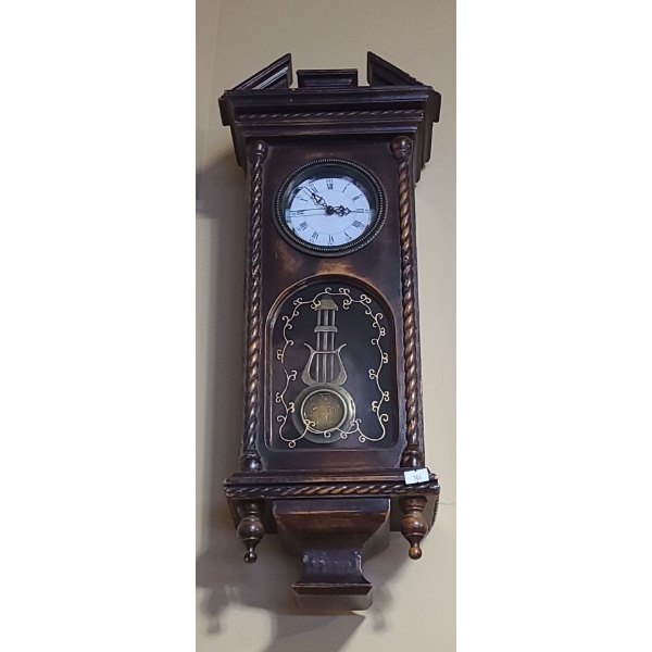 Decorative Pendulum Clock with Gold Design 24 L, 9 W, 6 D