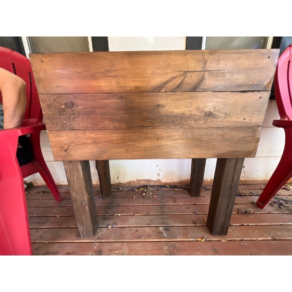  wooden planter box height 36” length 36” death 18”