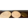 Image 9 : Set of 3 Decorative Plates, One Brass, One has Small Chip, Largest is 10.5W 