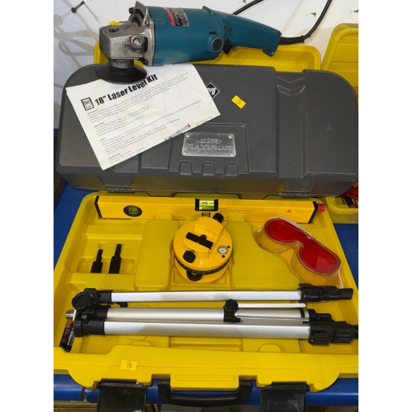 Makita 4" Angle Grinder w/  Laser Level 