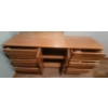 Image 3 : Wooden Four Drawered Two Cupboard Dresser w/ mirror