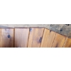 Image 4 : - Sturdy Wooden Log Bench w/ Wheel Accents 58 W, 29 D, 33 T