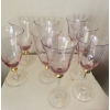 Image 1 : Pink and Gold Glasses, 4 of Each (Beverage and Wine)