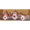 Image 1 : Pink and White Porcelain Tea Set