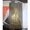 Image 2 : Brass Rubbings Kit- Larger Mounted on Stone: 4.75 X 9.5 (Small Chip on Back of Stone as Shown)