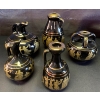 Image 1 : Black & Gold Decorative Serving Vessels Made In Greece (Slight Damage on 2 Pieces)