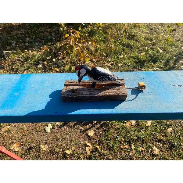 Wooden Woodpecker Door Knocker