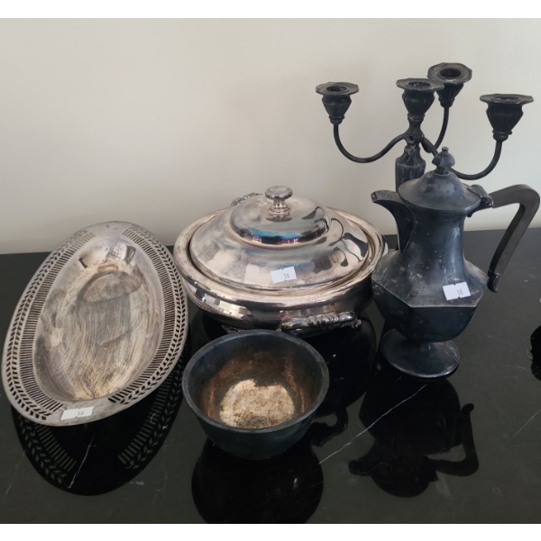 Assorted Metal Decor Including: Candelabra 9 T and More!