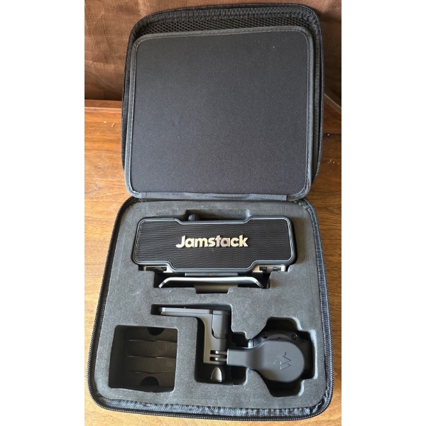 Great Condition Jamstack Portable Guitar Amplifier Device in Case w/ Accessories, As Pictured 