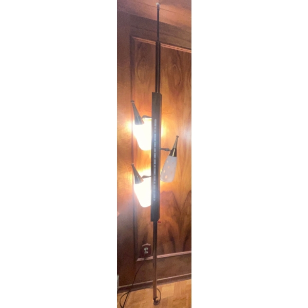 Vintage MCM Pole Lamp W/ Three Lamps ( Adjustable )
