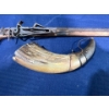 Image 5 : Antique Vietnam Long Bush Gun (Does Not Fire) 52"L with Horn Black Powder Holder
