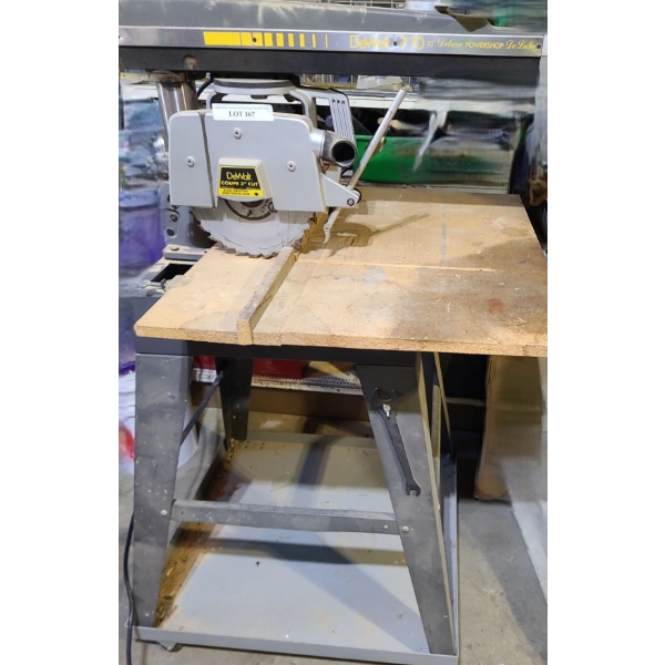 Dewalt Model 770 10 " Deluxe Power Shop Radial Arm Saw (Tested).  Stand Included