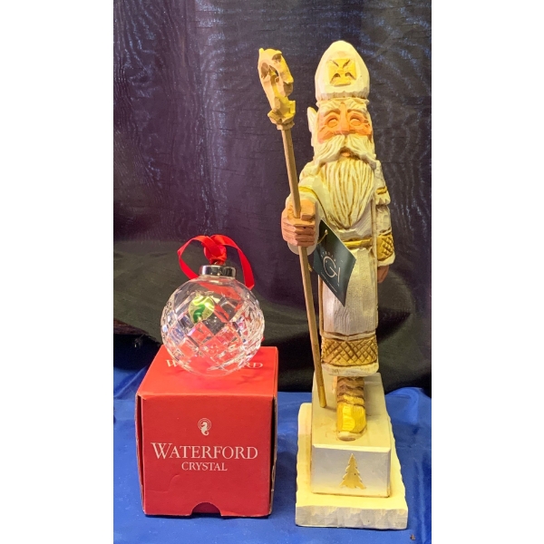 David Frykman Portfolio Religious Santa 13T w/ 92' Waterford Crystal Ornament