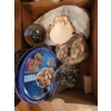 Image 4 : Baskets, Painted Wooden Box, Bottles, and Friut Tablecloth Weights