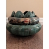 Image 11 : Blue Mountain Pottery Vessels w/ Fat Lava Jug Onyx Lamp Base Wooden Candlestick Holders & More