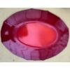 Image 3 : Vintage Anchor Hocking Royal Ruby Red Glass Vase Plus Paden City Ruby Crow's Foot Oval Bowl 