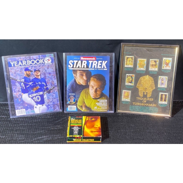 Star Trek and Blue Jays Reads, Egyptian Stamps and Reggae Cd Collection