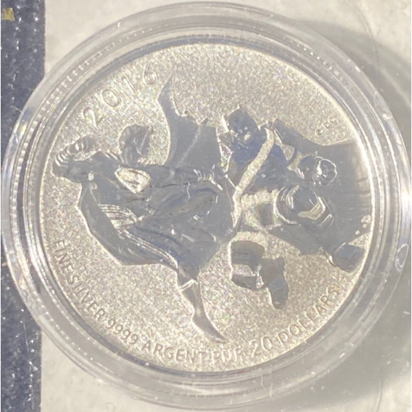 2016 $20 Fine Silver Batman v Superman Coin