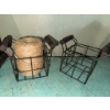 Image 6 : Decorative Wood Drawer Chest, Essential Oils, Jug, and Wire Baskets Set