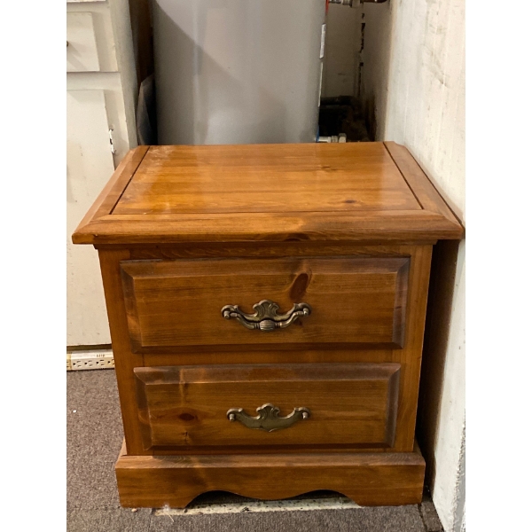 Vintage Wood Night Stand Width 23" Depth 18" Hight 24"