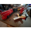 Image 3 : Antique Wooden Train set and vintage 1974 Fisher Pl. 306
Air plane.