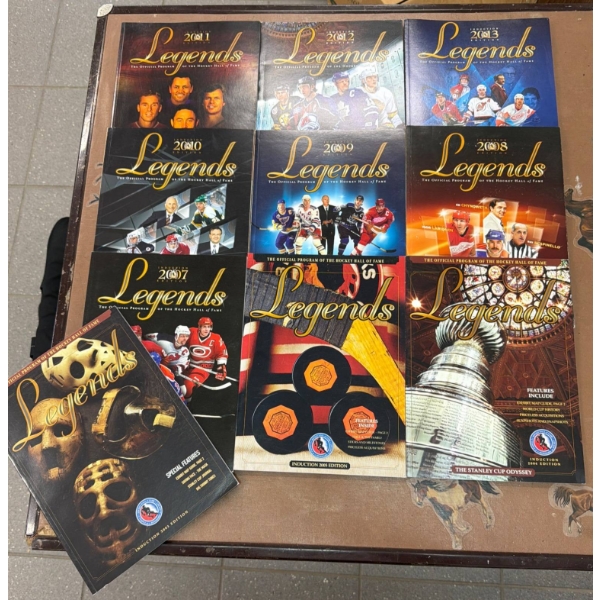 Ten Hockey Hall of Fame Legends™ Magazines (2003-2013)