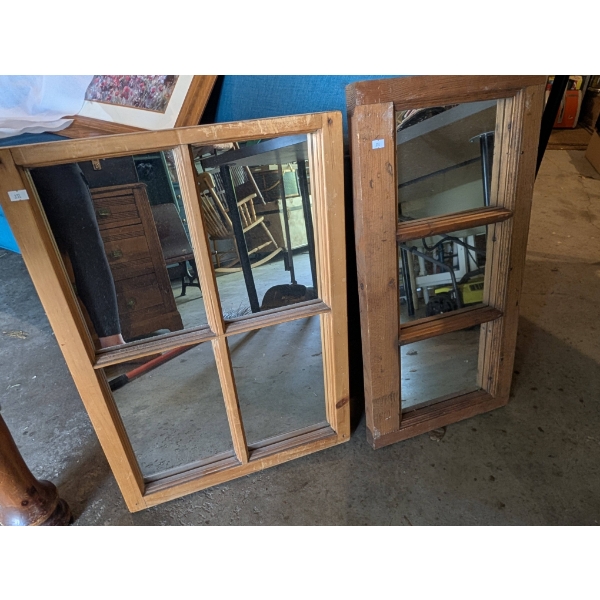 Repurposed Antique Window Frame Decorative Mirrors