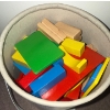 Image 5 : German Playthings - A Big Ol Tub Of Blocks & Dolls Galore