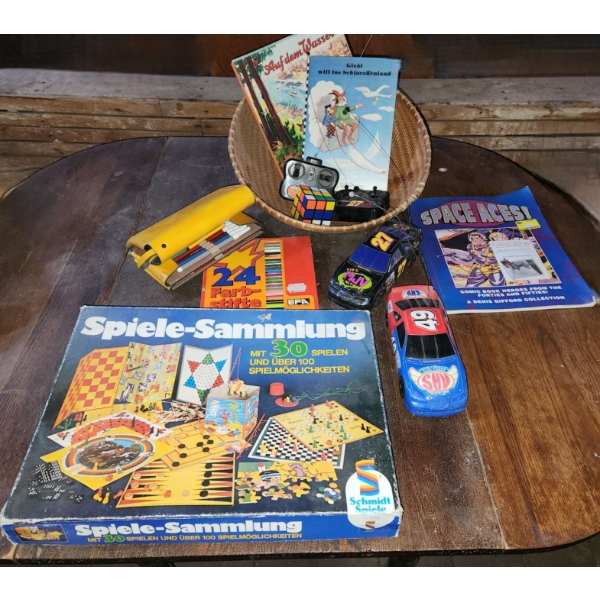 - Multi-Game Box, Coloring Pencils/ Case, Vintage Radio Shack RC Cars, Rubik's Cube and More!