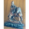 Image 1 : Hand Carved Stone Warrior On Rosewood Base  5.5T