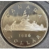 Image 3 : 1986 Canadian Specimen Set With 50% Silver Dollar 23.33 Grams