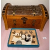 Image 1 : Bundle of Cuff-Links w/ Treasure Chest Like Jewelry Box