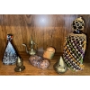 Image 1 : Brass Incense Holders w/ handmade collectible bottle & More! 2"tall