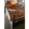Image 2 : Queen Size Vintage Bed Frame Mattress Box Spring Head Board & Bedding