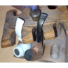Image 2 : Wooden Tobacco Pipe Stand 7 W, 6 D, 5 T, Holds Six Pipes, w/ 2 Pipes Included 