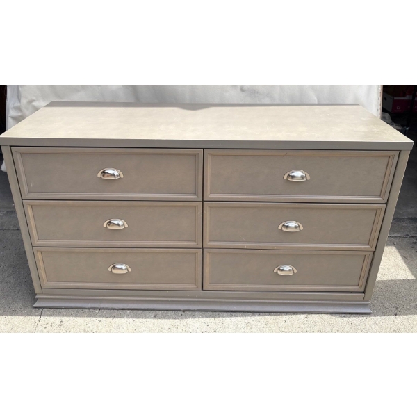 Lovely Grey Wooden Long Dresser By Franklin & Ben Model No. 5616 - 60W, 20D, 33T 