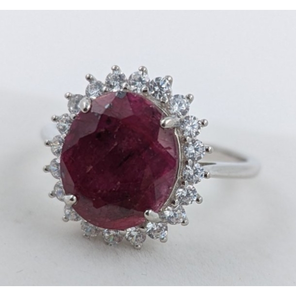 4.51 gram Certified Silver Ruby gemstone Ring ($5,708 Appraisal)