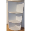 Image 5 : White MDF Corner Wall Shelf 16.5 W, 10.5 D From Centre, 31.5 T and  Shelving 33 W, 17 D, 32 T