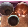 Image 4 : Copper Cookware Utensils Onyx Horse & 3 Indian Brass Vessels 10"Tall