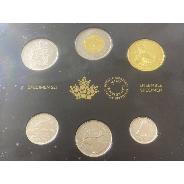 2018 Royal Canadian Mint 6-Coin Specimen Set Featuring Burrowing Owl Design