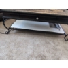 Image 3 : Wood & Metal Coffee Table w/ Storage (26D, 48L, 19T) w/ Wicker Shelf (Contents Incl. Some Damage)