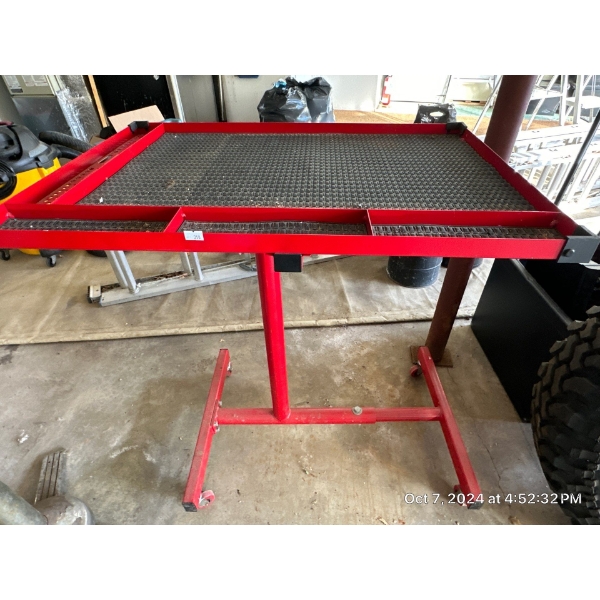 Shop Cart On Castors & Rubber Carpet