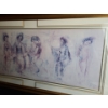 Image 3 : Geisha Print 47 X 22 Signed Hibel, Framed Under Glass
