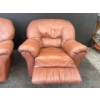 Image 6 : Pair of Reclining Leather Chairs 44" x 41" x 38"