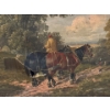 Image 3 : Antique Oil Painting In Gold Gilt Frame 19L 