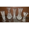 Image 1 : Collection Of Vintage Cut Crystal Vases In Various Patterns & Styles 8"tall