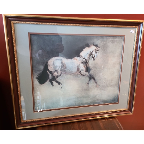 Horse Print in Frame 27 X 22 (Facing Right)