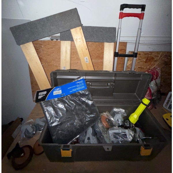 New Moving Trolleys w/ Folding Dolly & Tool Box Jam Packed w/ Heavy Duty Wheels