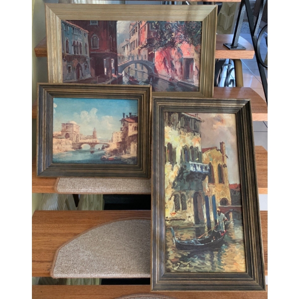 Set of 3 Vintage Prints - Largest is 16W, 28T 
